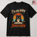 Spiritual Cat Coffee T-Shirt Feline Lover Graphic Unisex Casual Apparel Tee