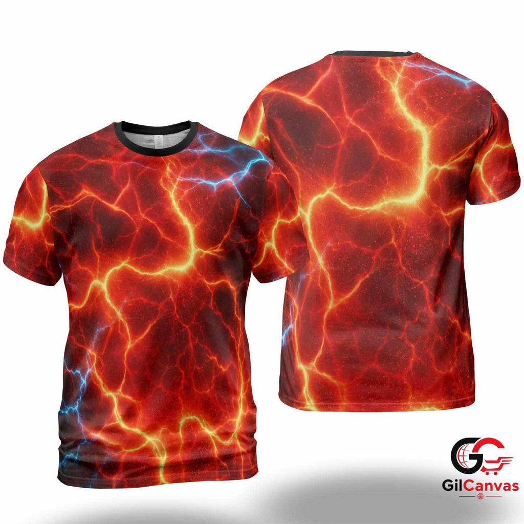 Spooky Electric 3D T-Shirt, Cool Unisex Halloween Graphic Tee Gift For Party Events