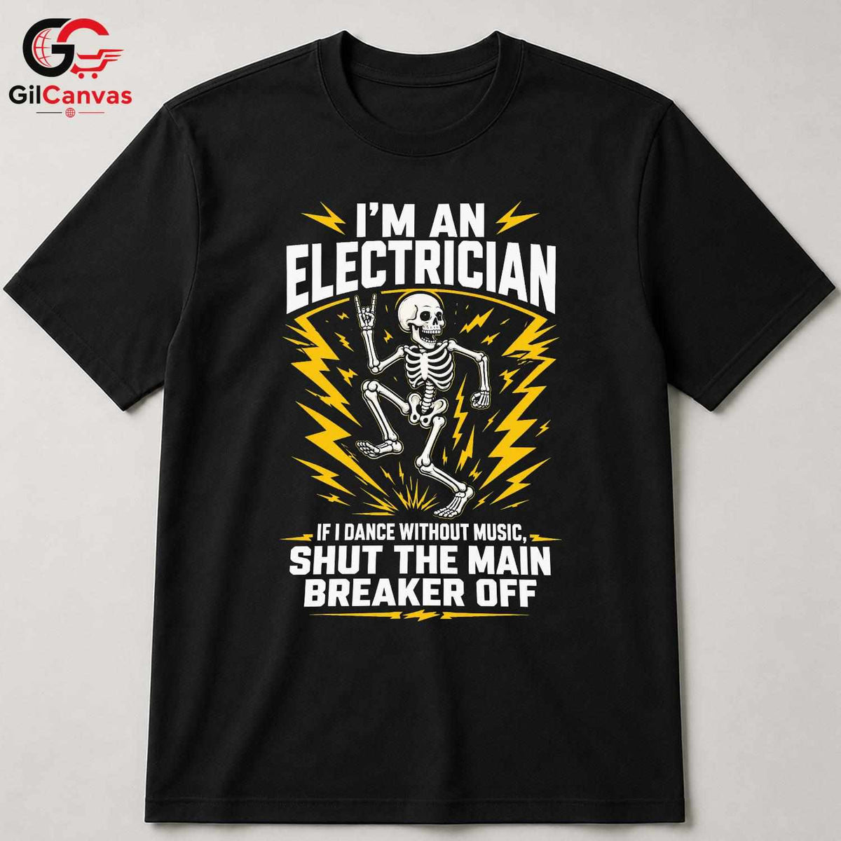 Spooky Electrician T-Shirt Unisex Fun Tradesman Gift Custom Graphic Halloween