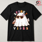 Spooky Ghost Kids T-Shirt Unisex Fun Vibes Halloween Costume Gift For Youth