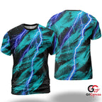 Spooky Lightning 3D T-Shirt, Cool Unisex Graphic Tee Gift For Halloween Events
