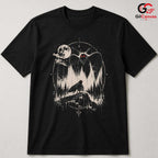 Spooky Moth Owl Graphic T-Shirt Halloween Nature Adventure Unisex Apparel