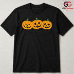 Spooky Pumpkin Face Tee Shirt Unisex Cute Halloween Celebration Gift For Kids
