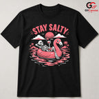 Stay Salty Skeleton Flamingo T-Shirt Tropical Summer Beach Unisex Graphic Apparel
