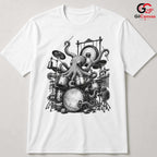 Steampunk Octopus Drum T-Shirt Concert Festival Band Unisex Musician Gift Tee