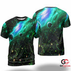 Stellar Cosmic Space 3D T-Shirt, Vibrant Unisex Galaxy Graphic Tee Summer Festivals