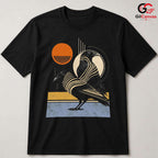 Stylish Spooky Raven T-Shirt Halloween Bird Graphic Unisex Casual Apparel Tee