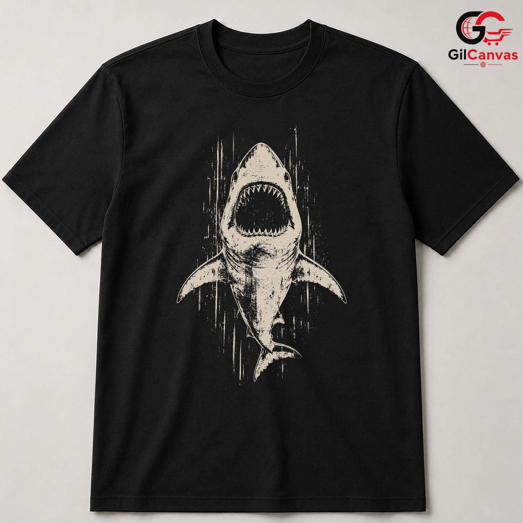 Summer Shark Beach T-Shirt Ocean Lover Adventure Apparel Unisex Graphic Tee