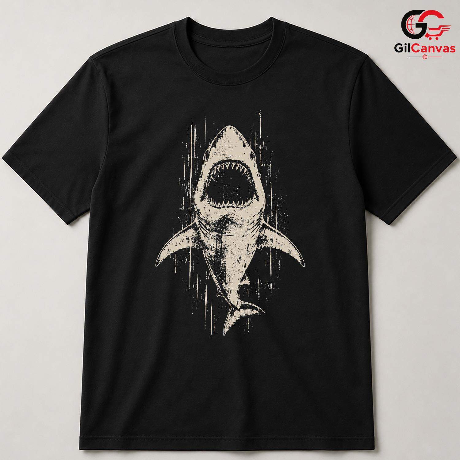 Summer Shark Beach T-Shirt Ocean Lover Adventure Apparel Unisex Graphic Tee