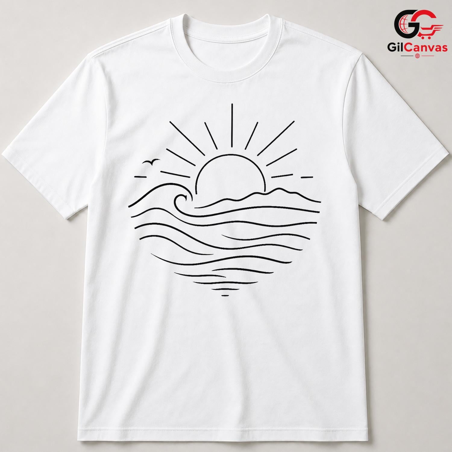 Summer Surf Sunset Tee Shirt Beach Lover Outdoor Activity Unisex Apparel