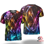 Summer Surfer Vibes 3D T-Shirt, Colorful Unisex Beach Graphic Tee Holiday Wear