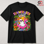 Summerween Vibes Ghost Tee Shirt Unisex Fun Halloween Gift For Kids And Adults
