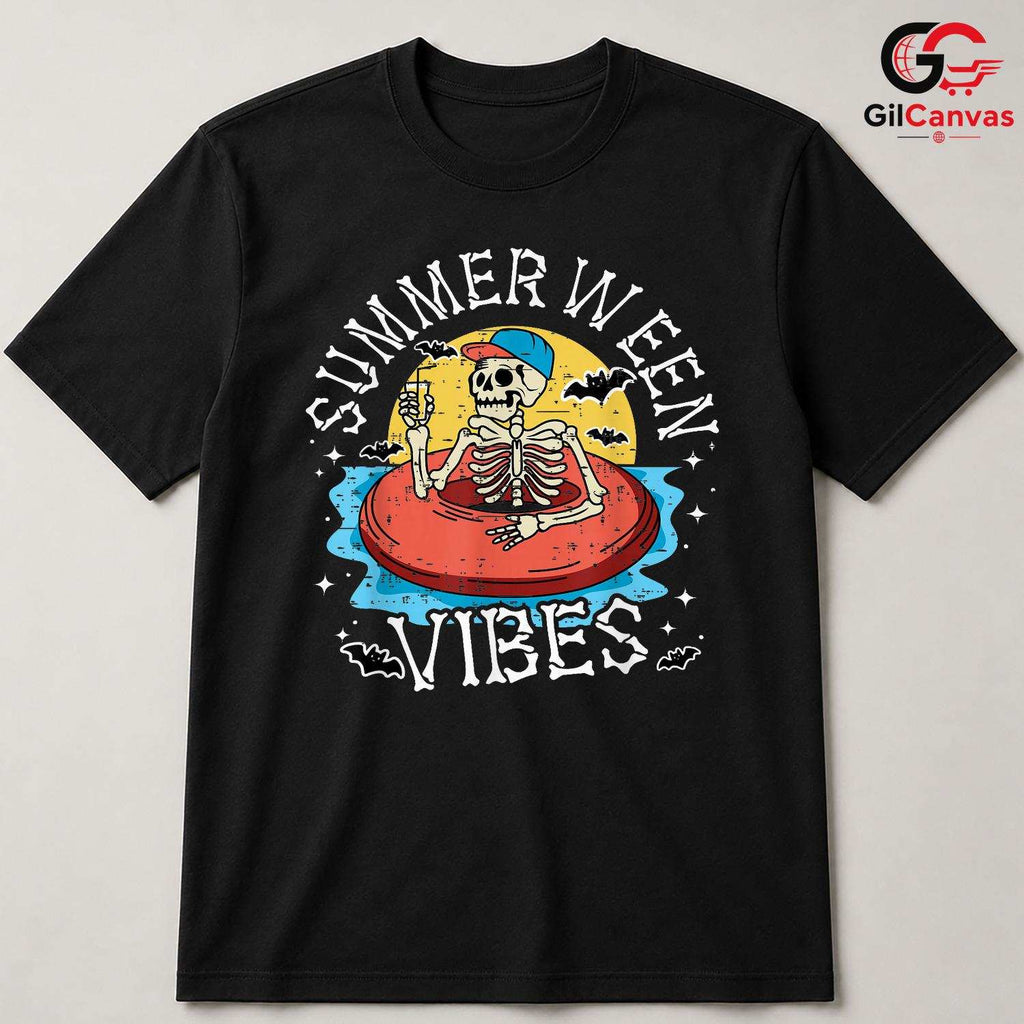 Summerween Vibes Spooky T-Shirt Unisex Fun Halloween Lover Gift For All Ages