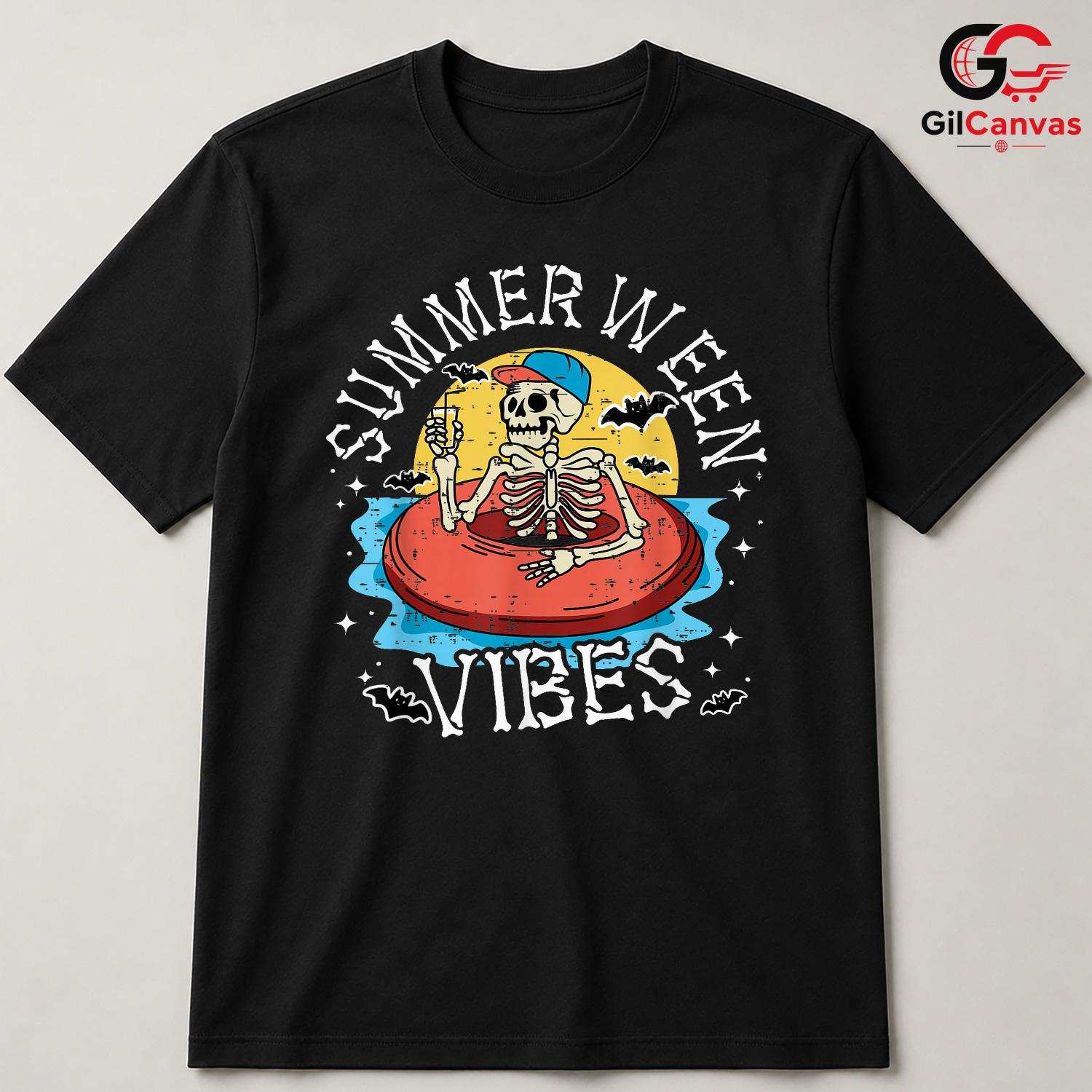 Summerween Vibes Spooky T-Shirt Unisex Fun Halloween Lover Gift For All Ages