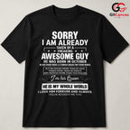 Taken By Awesome Guy T-Shirt Unisex Funny October Birthday Gift Idea For Her