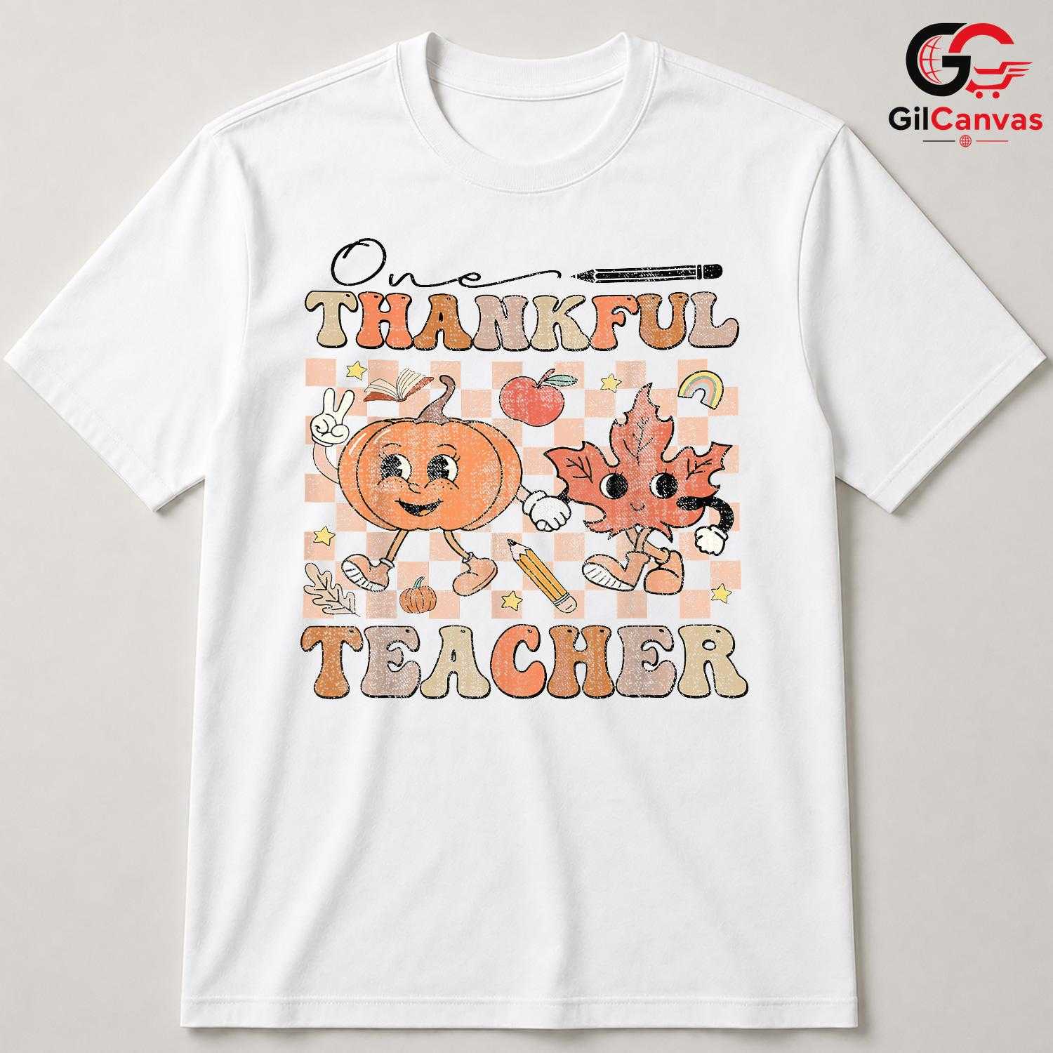 Thankful Teacher Fall T-Shirt Unisex Autumn Celebration School Gift For All