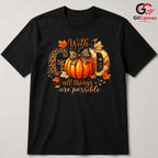 Thanksgiving Pumpkin Leaf Tee Unisex Family Gathering Holiday Gift For All