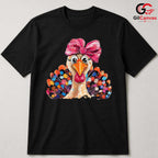 Thanksgiving Turkey Bow Shirt Unisex Colorful Fall Gift For Kids And Youth