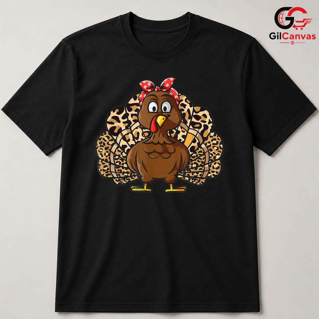 Thanksgiving Turkey T-Shirt Unisex Cute Fall Holiday Festival Gift For Kids