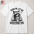 Thinking Raccoon T-Shirt Funny Animal Lover Casual Wear Graphic Unisex Tee