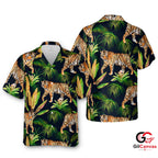 Tiger Pattern Hawaiian Shirt For Summer Vacation Perfect Men Tropical Vibe