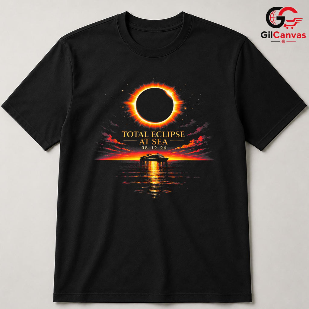 Total Eclipse At Sea T-Shirt Unisex Astronomy Lover Event Gift For Adults