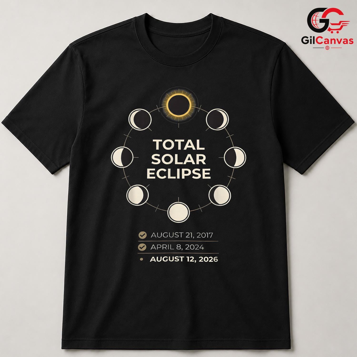 Total Solar Eclipse T-Shirt Unisex Astronomy Event Gift Idea Space Lovers