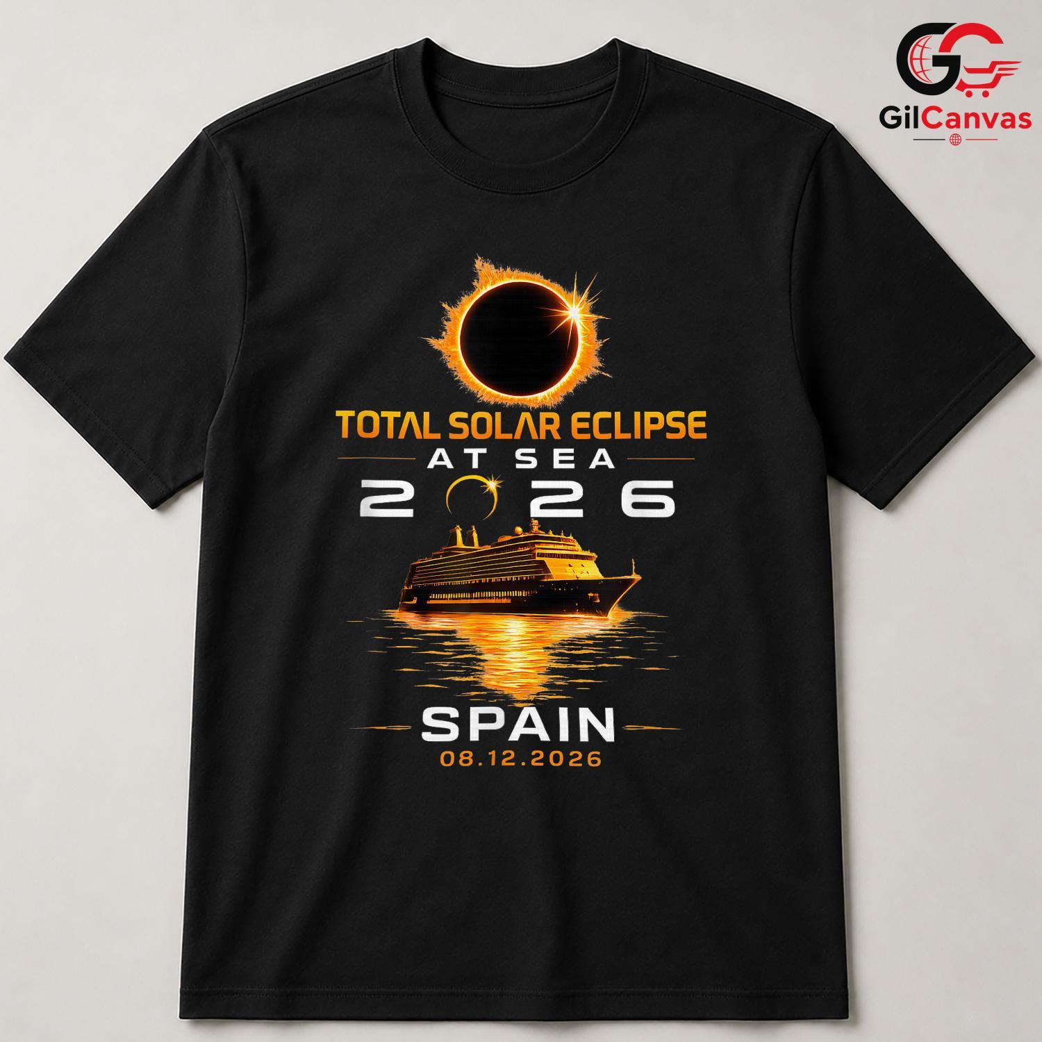 Total Solar Eclipse T-Shirt Unisex Spain 2026 Event Gift Astronomy Lovers