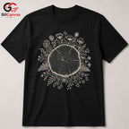Tree Ring Nature T-Shirt Unisex Custom Print Forest Lover Graphic Casual Shirt