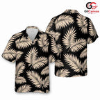 Trendy Tropical Palm Leaf Shirt, Premium Unisex Beachwear Summer Vacations