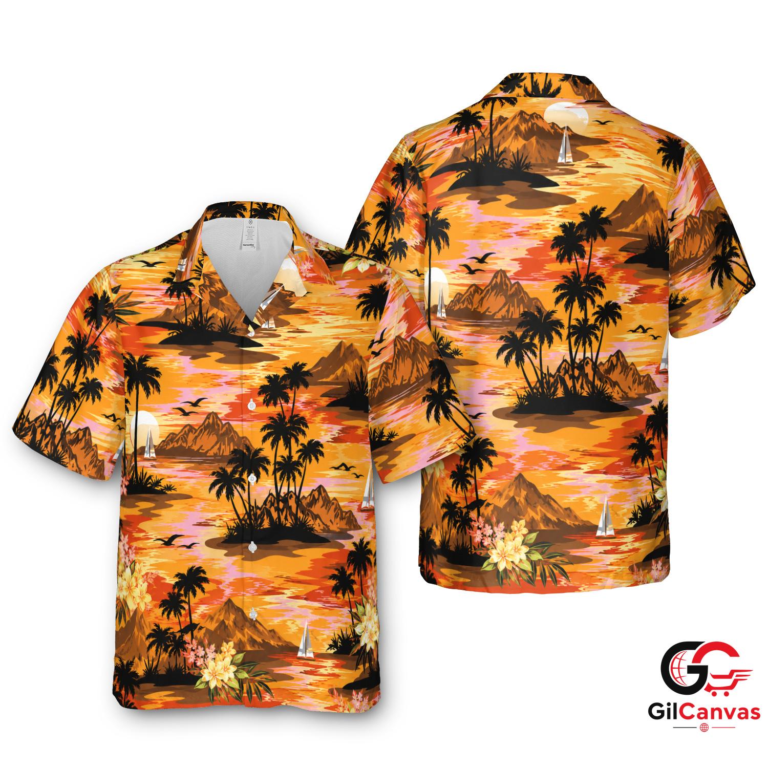 Tropical Floral Hawaiian Shirt For Men Beach Vacation Summer Apparel Outfit Vibe