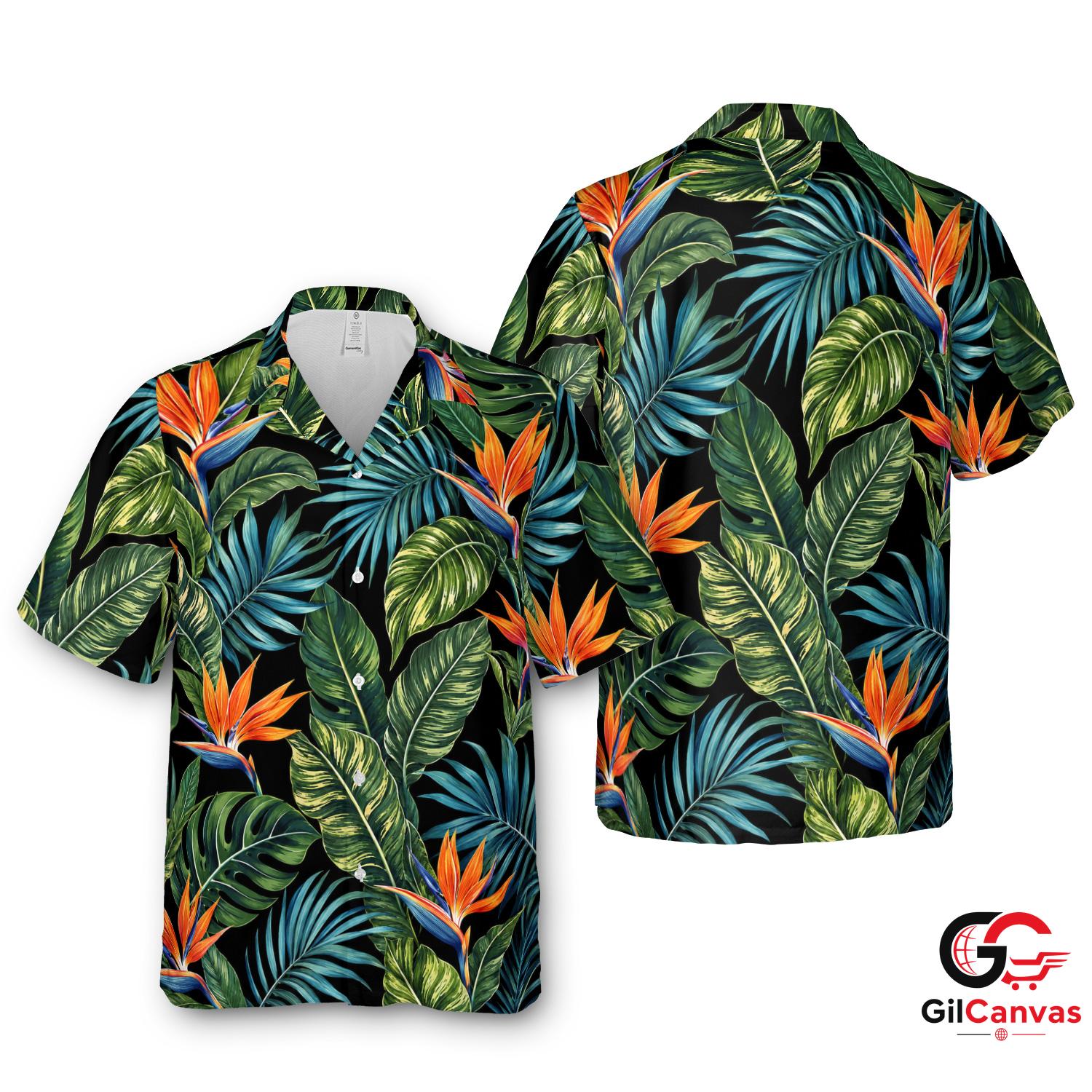 Tropical Floral Hawaiian Shirt For Men Perfect Summer Vacations Beach Attire