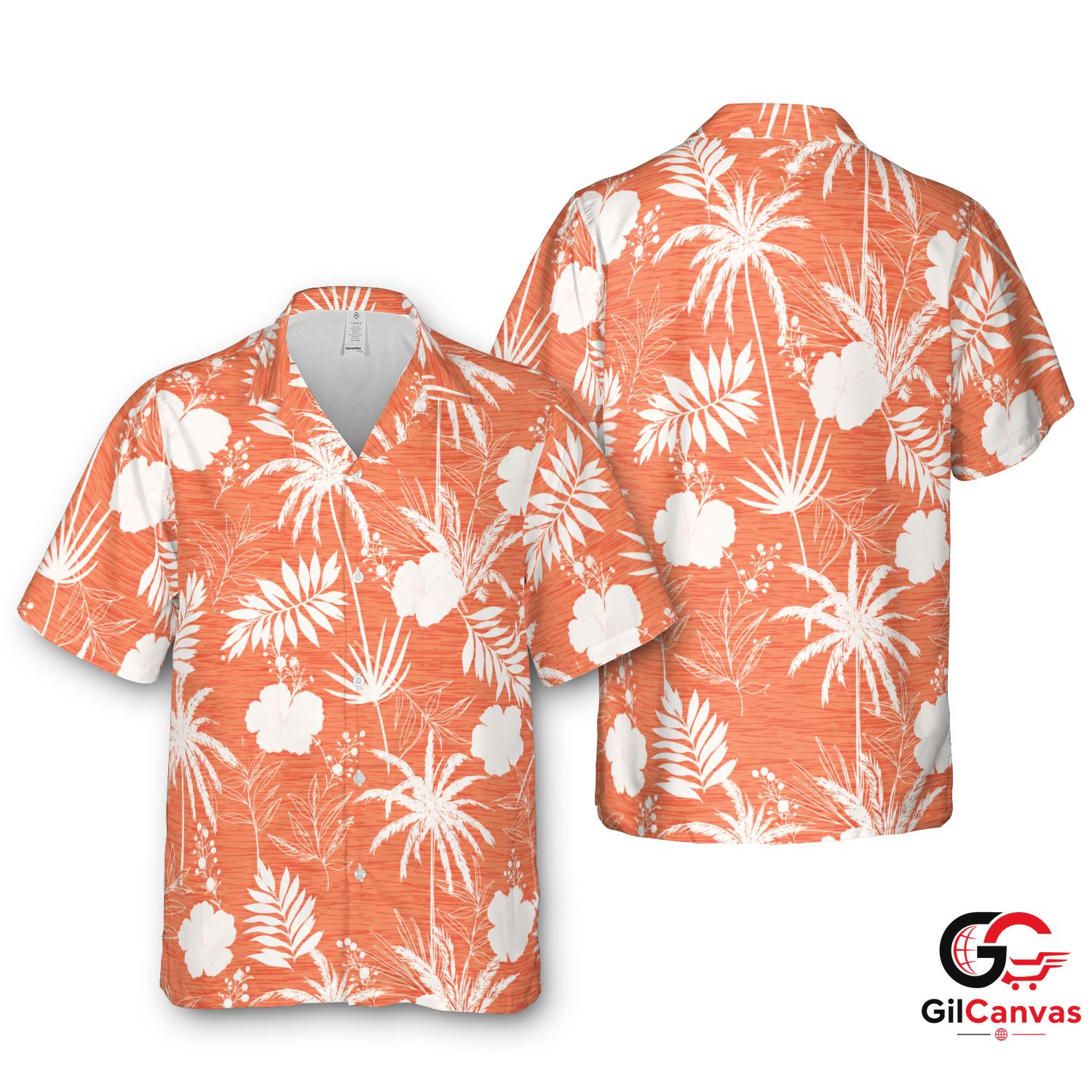 Tropical Floral Hawaiian Shirt For Summer Unisex Lightweight Casual Attire