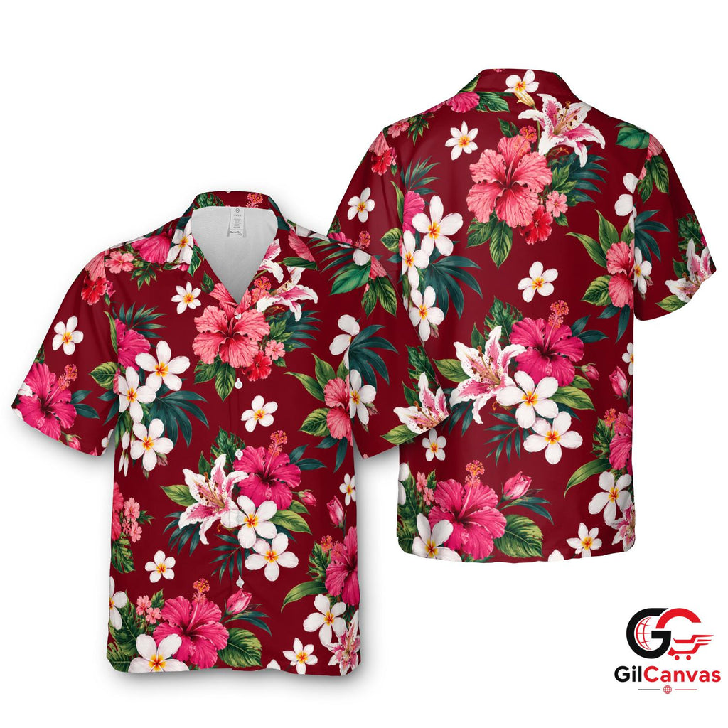 Tropical Floral Hawaiian Shirt Perfect For Men Beach Vacations Summer Style