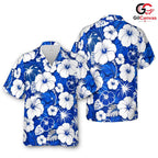 Tropical Floral Hawaiian Shirt, Perfect Women Beachwear Summer Vacations