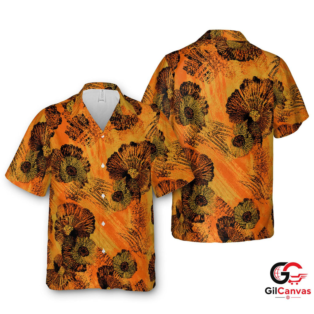 Tropical Floral Hawaiian Shirt Summer Beach Wear Unisex Vacation Apparel