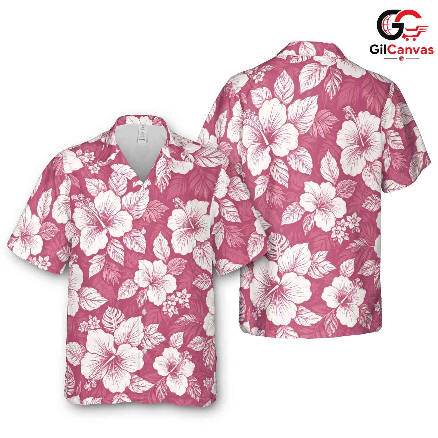 Tropical Flowers Beach Shirt, Trendy Men Floral Design Summer Vacation Tee