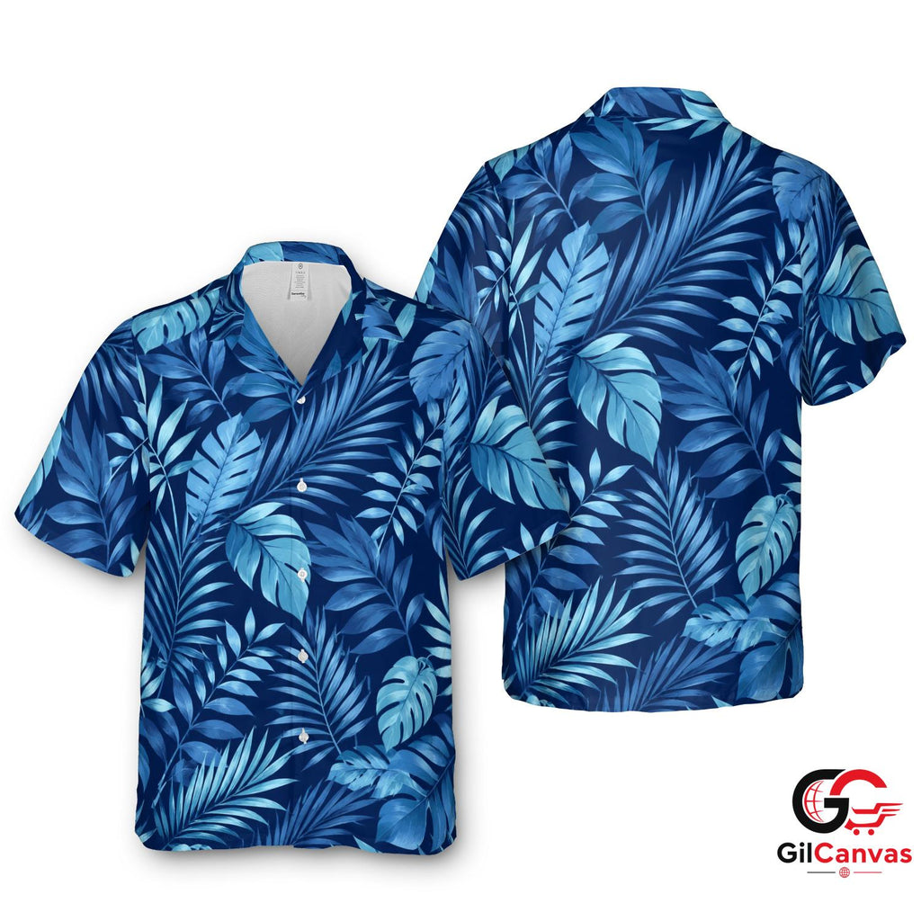 Tropical Leaf Hawaiian Shirt For Men Summer Vacations Stylish Beachwear Fit