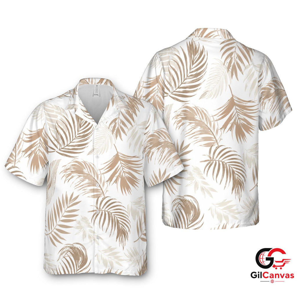 Tropical Leaf Hawaiian Shirt For Unisex Beach Vacation Summer Floral Prints