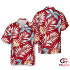 Tropical Leaf Hawaiian Shirt Perfect Women Summer Fun Beachwear Fashion Vibe