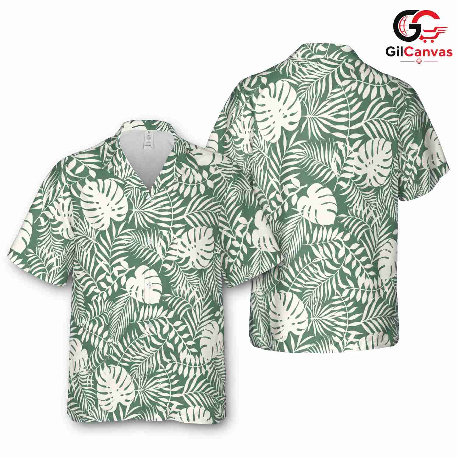 Tropical Leaf Print Shirt Women, Elegant Summer Style For Beach Vacations