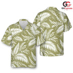 Tropical Leaves Hawaiian Shirt, Stylish Casual Wear for Men Summer Events