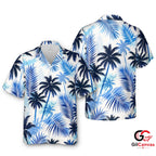 Tropical Palm Hawaiian Shirt For Summer Beach Vacation Unisex Casual Wear