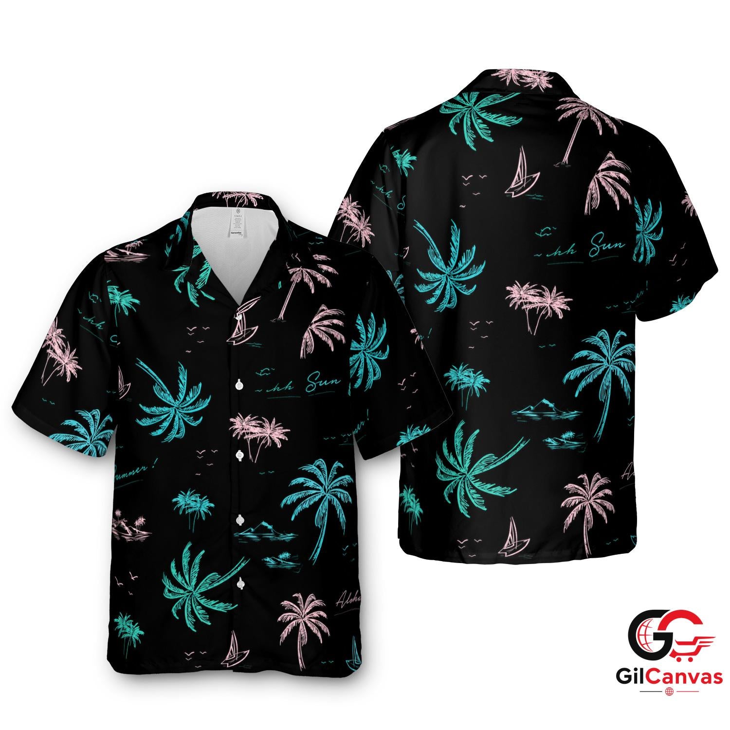 Tropical Palm Hawaiian Shirt For Summer Vacation Perfect Men Beach Apparel