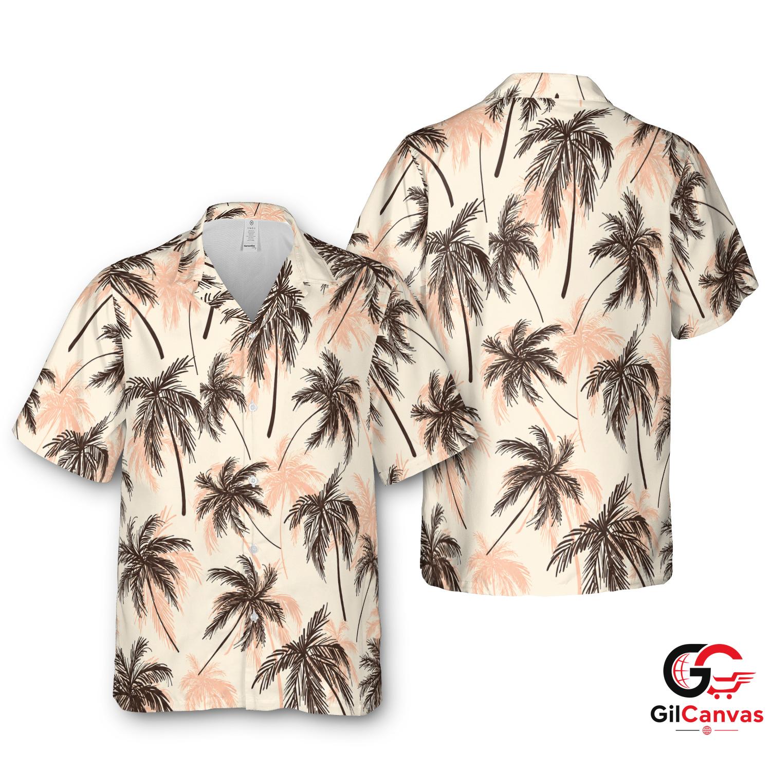 Tropical Palm Hawaiian Shirt Summer Vacation Unisex Beachwear Island Vibe