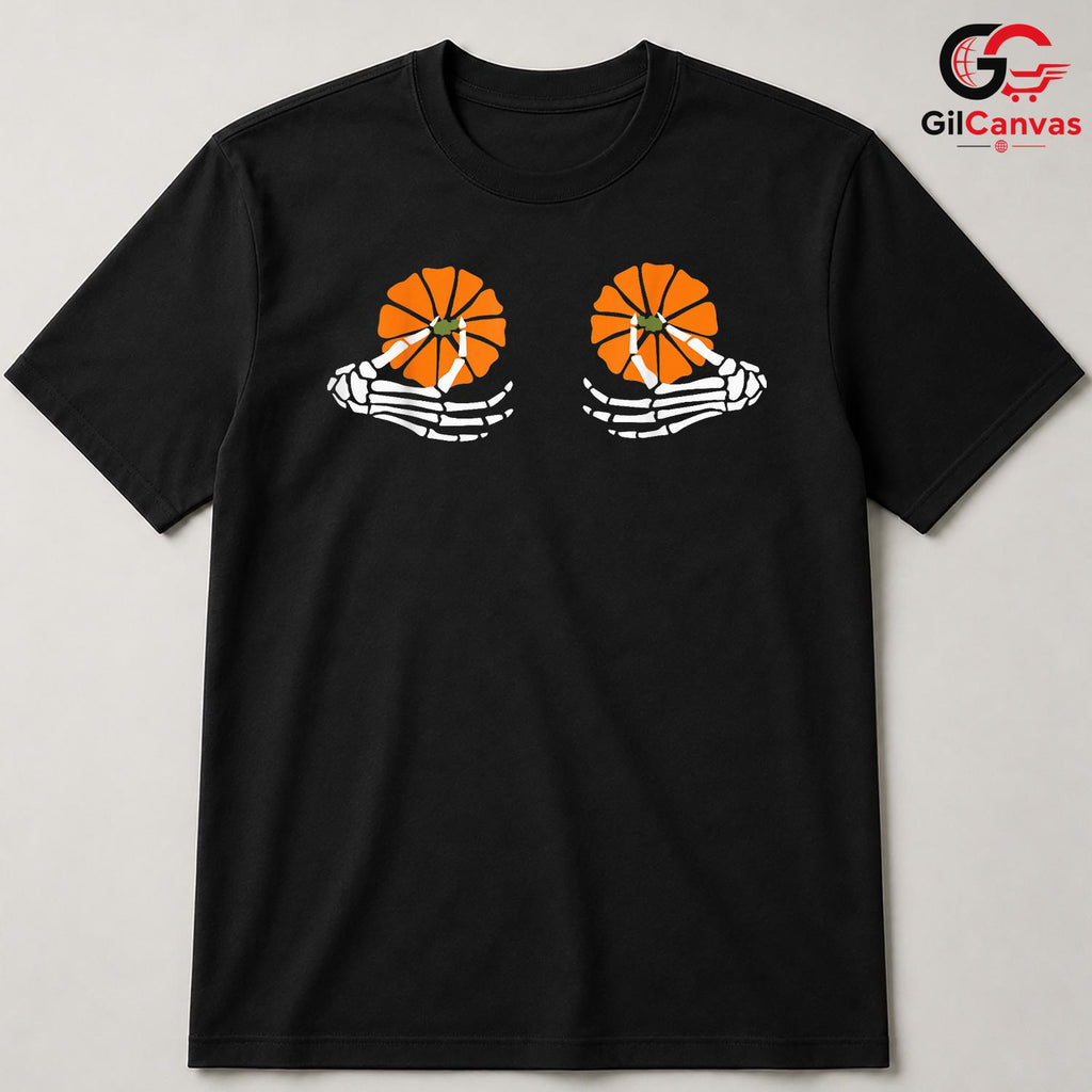 Unique Skeleton Hands Tee Shirt Unisex Spooky Halloween Party Gift For Teens
