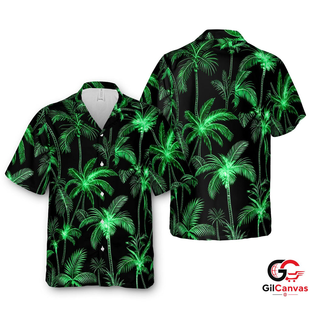 Vibrant Palm Hawaiian Shirt For Unisex Summer Vacations Tropical Apparel Fit