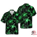 Vibrant Palm Hawaiian Shirt For Unisex Summer Vacations Tropical Apparel Fit
