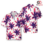 Vibrant Palm Tree Beach Shirt, Tropical Unisex Wear for Summer Vacations
