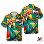 Vibrant Parrot Hawaiian Shirt For Summer Parties Unisex Tropical Styles